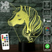 UNCORN PONY HEAD - 3D LED Night Light 7 Colours + Remote Control - Kustombox