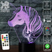 UNCORN PONY HEAD - 3D LED Night Light 7 Colours + Remote Control - Kustombox