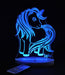 Unicorn Pony Personalised Name - 3D LED Night Light 7 Colours + Remote Control - Kustombox