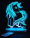 Unicorn Pony Personalised Name - 3D LED Night Light 7 Colours + Remote Control - Kustombox