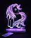 Unicorn Pony Personalised Name - 3D LED Night Light 7 Colours + Remote Control - Kustombox