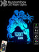 Venom Personalised Name - 3D LED Night Light 7 Colours + Remote Control - Kustombox