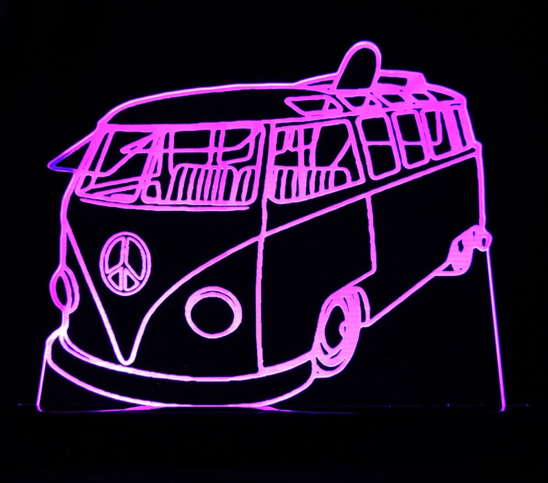 VW Kombi 60's Classic volkswagon LED Night Light 7 Colours + Remote Control - Kustombox