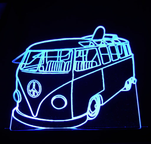 VW Kombi 60's Classic volkswagon LED Night Light 7 Colours + Remote Control - Kustombox