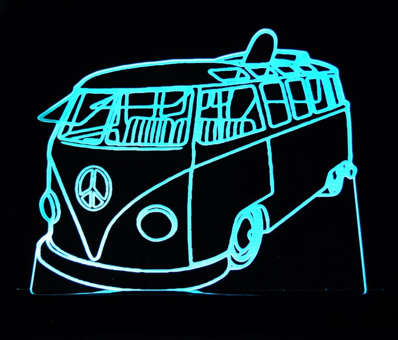 VW Kombi 60's Classic volkswagon LED Night Light 7 Colours + Remote Control - Kustombox