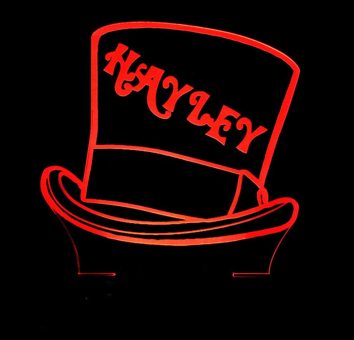 Willy Wonka Personalised Name - 3D LED Night Light 7 Colours + Remote Control - Kustombox