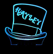 Willy Wonka Personalised Name - 3D LED Night Light 7 Colours + Remote Control - Kustombox