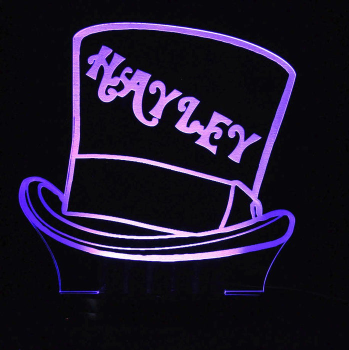 Willy Wonka Personalised Name - 3D LED Night Light 7 Colours + Remote Control - Kustombox