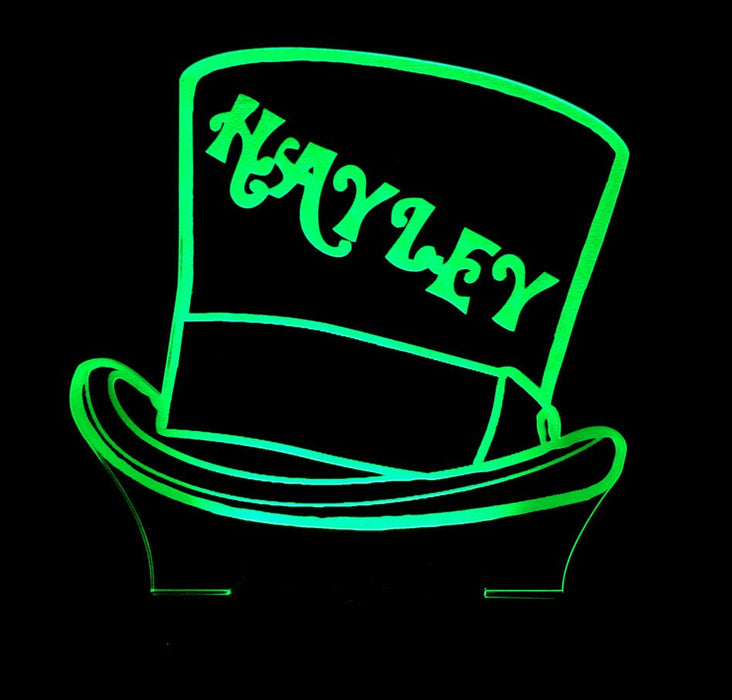 Willy Wonka Personalised Name - 3D LED Night Light 7 Colours + Remote Control - Kustombox