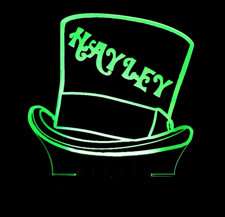 Willy Wonka Personalised Name - 3D LED Night Light 7 Colours + Remote Control - Kustombox