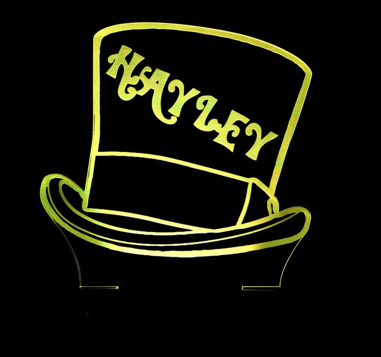 Willy Wonka Personalised Name - 3D LED Night Light 7 Colours + Remote Control - Kustombox