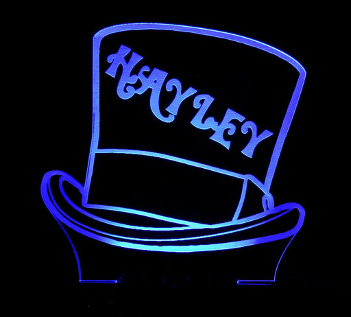 Willy Wonka Personalised Name - 3D LED Night Light 7 Colours + Remote Control - Kustombox