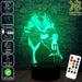 Wolverine X MEN - 3D LED Night Light 7 Colours + Remote Control - Kustombox marvel