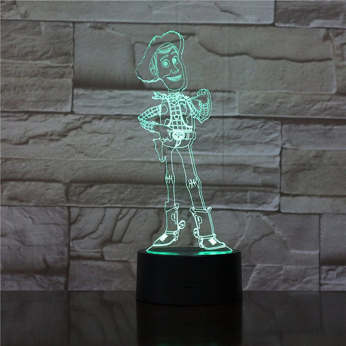Woody Toy Story - 3D LED Night Light 7 Colours + Remote Control - Kustombox
