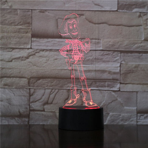 Woody Toy Story - 3D LED Night Light 7 Colours + Remote Control - Kustombox