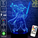 Yoda Jedi Master with Light Sabre Star Wars - LED Night Light 7 Colours + Remote Control - Kustombox