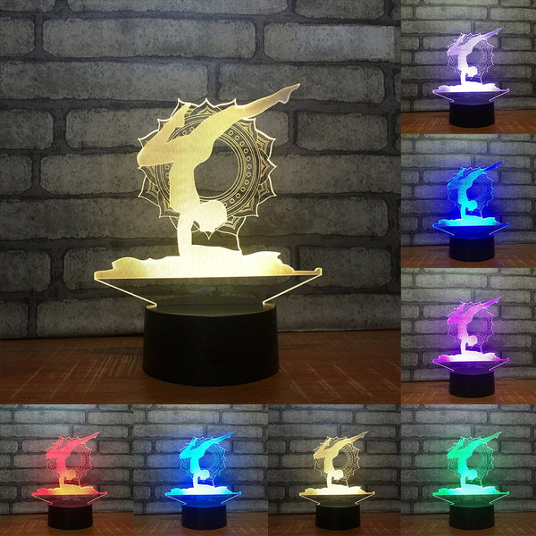 Yoga Plaque - 3D LED Night Light 7 Colours + Remote Control - KustomboxNight Lights & Ambient LightingKustomboxStandard Size